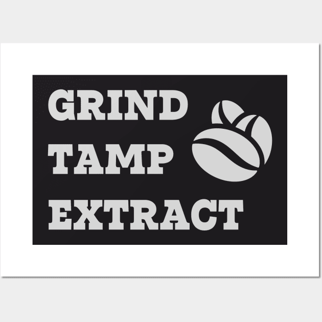 Grind Tamp Extract Wall Art by Czajnikolandia